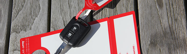 Handige CarTag met bijbehorende KeyTag