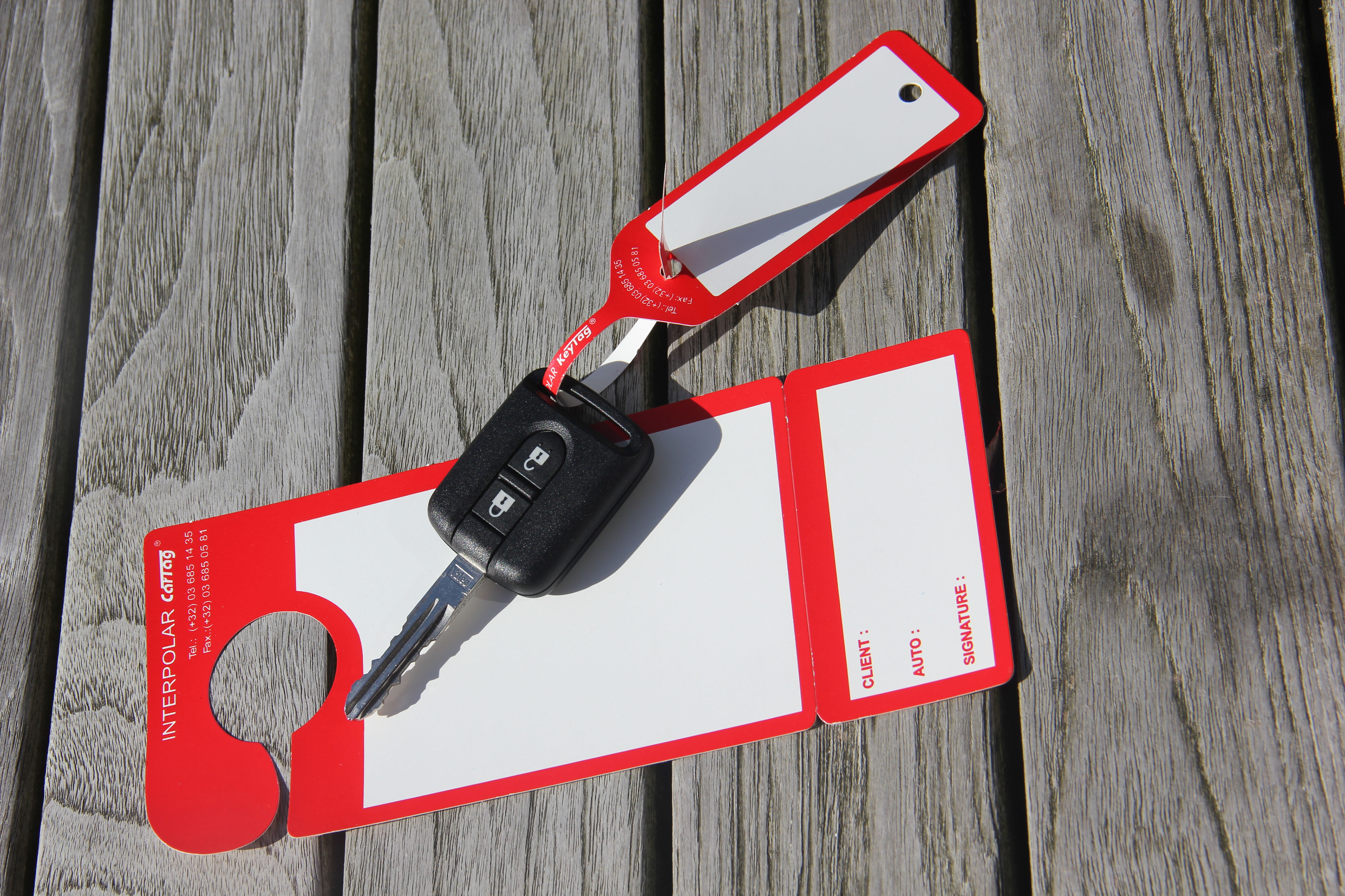 Car- & KeyTag Handige CarTag met bijbehorende KeyTag